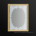 2016 Nouveau Style Rectangle Art Moderne Argent Salle De Bains Mur Miroir